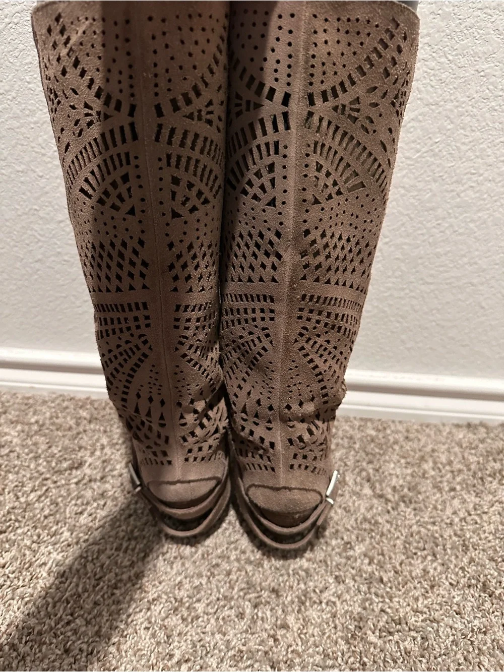 Naughty Monkey Knee Boots - Taupe